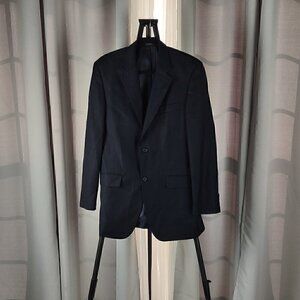 Jones New York Dark Blue Men's 2 Button Wool Blend Suit Jacket Size 38L